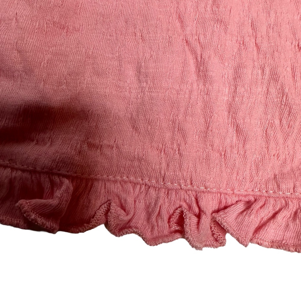 Last Chance NWOT Free People Beach Twyla Pink Ruffle Shorts Bandeau Top Set xs - Picture 5 of 10
